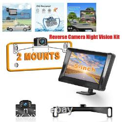 5 inch Monitor Display Car Rear View Backup Reverse IP69 Camera Night Vision Kit