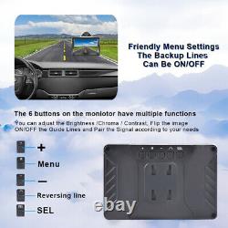 5 inch Monitor Display Car Rear View Backup Reverse IP69 Camera Night Vision Kit