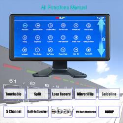 5ch 10.36 IPS Monitor 1080P Backup Camera For Truck Caravan Rear View Reverse