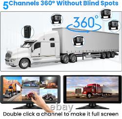 5ch 10.36 Quad Monitor DVR Backup camera Rear View Side View Camera for Truck