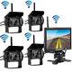 7Monitor +4 X Wireless Rear View Backup Camera Night Vision for RV Truck Bus HD