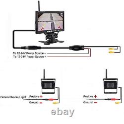 7Monitor +4 X Wireless Rear View Backup Camera Night Vision for RV Truck Bus HD