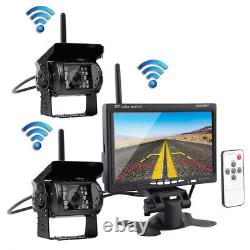 7Monitor +4 X Wireless Rear View Backup Camera Night Vision for RV Truck Bus HD