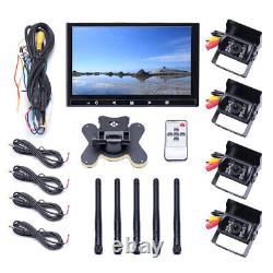 7/9'' Monitor Wireless Backup Camera System Rear View Night Vision For RV Truck