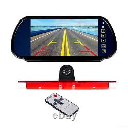 7'' Car Rear View Mirror Monitor Brake Light Backup Camera KIT For Benz Sprinter