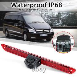 7'' Car Rear View Mirror Monitor Brake Light Backup Camera KIT For Benz Sprinter