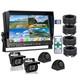7 DVR Monitor 4x AHD 360 View 1080P Side Rear View Backup Cameras 32GB Truck Rv