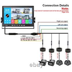 7 DVR Monitor 4x AHD 360 View 1080P Side Rear View Backup Cameras 32GB Truck Rv