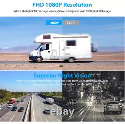7 DVR Monitor 4x Solar Magnetic Rear View Camera 1080P For Car RV Truck Trailer