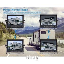 7 DVR Monitor Rear Side View Backup Camera 1080P Reverse for RV/Snow PlowithVan