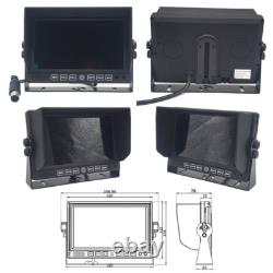 7 DVR Monitor Rear Side View Backup Camera 1080P Reverse for RV/Snow PlowithVan
