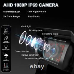 7 DVR Monitor Rear Side View Backup Camera 1080P Reverse for RV/Snow PlowithVan