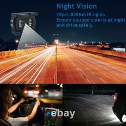 7 DVR Monitor Rear Side View Backup Camera 1080P Reverse for RV/Snow PlowithVan
