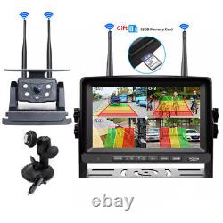 7 DVR Monitor Solar Magnetic Rear View Camera 1080P IR For Car RV Truck Trailer