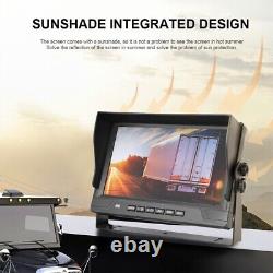 7 DVR Record Quad Split Monitor 4xAHD Side Rear View Backup Camera For Truck RV
