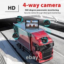 7 DVR Record Quad Split Monitor 4xAHD Side Rear View Backup Camera For Truck RV