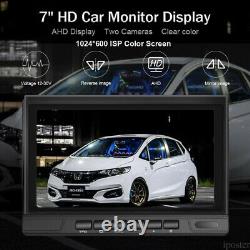 7 DVR Record Quad Split Monitor AHD Rear View Backup Camera 128GB Truck Caravan