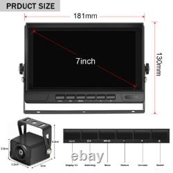 7 DVR Record Quad Split Monitor AHD Rear View Backup Camera 128GB Truck Caravan