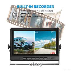 7 DVR Record Quad Split Monitor AHD Rear View Backup Camera 128GB Truck Caravan