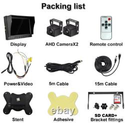 7 DVR Record Quad Split Monitor AHD Rear View Backup Camera 128GB Truck Caravan