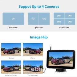 7'' DVR Wireless Monitor Touch Screen Solar Magnetic Camera Rear View Backup Kit