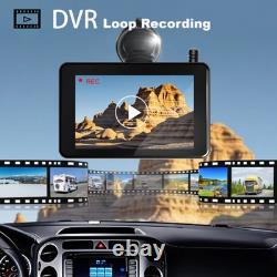 7'' DVR Wireless Monitor Touch Screen Solar Magnetic Camera Rear View Backup Kit