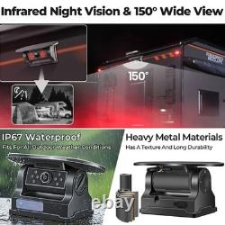 7'' DVR Wireless Monitor Touch Screen Solar Magnetic Camera Rear View Backup Kit