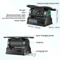 7'' DVR Wireless Monitor Touch Screen Solar Magnetic Camera Rear View Backup Kit