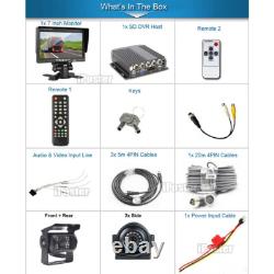 7 Dash DVR Monitor Record Front Rear Side View Back up Camera for Bus RV Truck