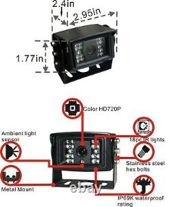 7 Digital Rear View Backup Reverse Camera System For Trucks, Heavy Equipments