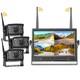 7 Digital Wireless Quad DVR Monitor Backup Rear View Camera for Truck Trailer