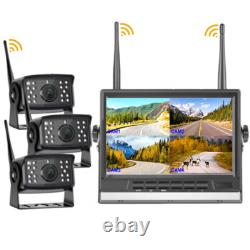 7 Digital Wireless Quad DVR Monitor Backup Rear View Camera for Truck Trailer