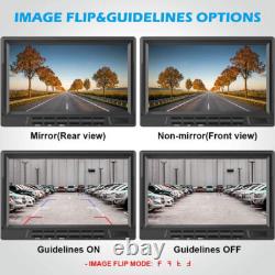 7 Digital Wireless Quad DVR Monitor Backup Rear View Camera for Truck Trailer