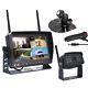 7'' Digital Wireless Quad Monitor Rear View Backup Camera For Truck RV Van Bus