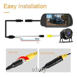 7 Display 105° View Angle Monitor Car Rear View Backup Reverse Camera 12V-24V