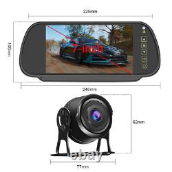 7 Display 105° View Angle Monitor Car Rear View Backup Reverse Camera 12V-24V