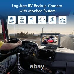 7'' Dual Backup Camera System Front Rear View Dual Dash Cams Truck RV Bus DVR