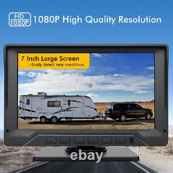 7'' Dual Backup Camera System Front Rear View Dual Dash Cams Truck RV Bus DVR