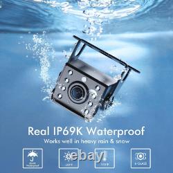 7'' Dual Backup Camera System Front Rear View Dual Dash Cams Truck RV Bus DVR