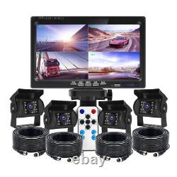 7 HD Monitor+4X Backup Rear View Camera System Night Vision For RV Truck Bus
