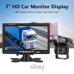 7 HD Monitor+4X Backup Rear View Camera System Night Vision For RV Truck Bus