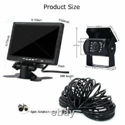 7 HD Monitor+4X Backup Rear View Camera System Night Vision For RV Truck Bus