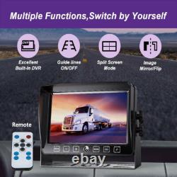 7'' Magnetic Wireless Digital DVR Monitor Backup Rear View Recharge Camera 4CH