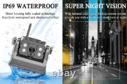 7'' Magnetic Wireless Digital DVR Monitor Backup Rear View Recharge Camera 4CH