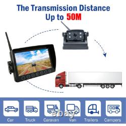 7'' Magnetic Wireless Digital DVR Monitor Backup Rear View Recharge Camera 4CH