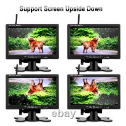 7 Monitor 2x Wireless Backup Rear View Camera System for RVs Bus Truck Caravan