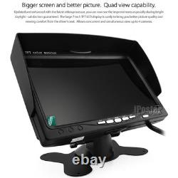 7 Monitor Backup Camera Kit Rear View Reverse System For Pickup Truck SUV Car