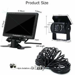 7 Monitor Backup Camera Kit Rear View Reverse System For Pickup Truck SUV Car