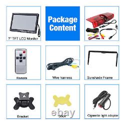 7 Monitor Brake light Backup Camera for Chevy Express GMC Savana Rear View