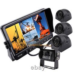 7 Monitor Car Rear View Backup Camera System 1x Backup Camera + 3x Side Camera